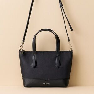 Kate Spade ♠️ New York Lola Glitter Small Black Satchel Crossbody Bag